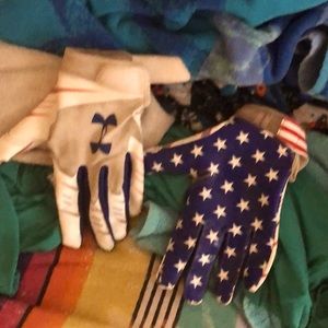 My sons football gloves